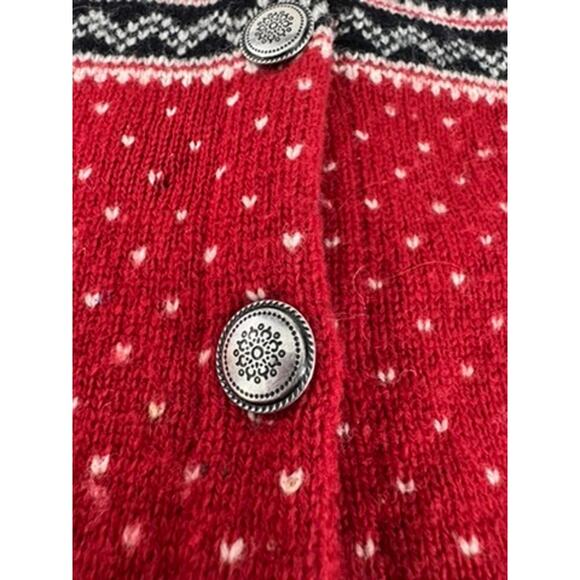 "EDDIE BAUER" VTG Lambswool Women's Vest SZ XL Grandma Core Christmas SMALL HOLE - Picture 5 of 12